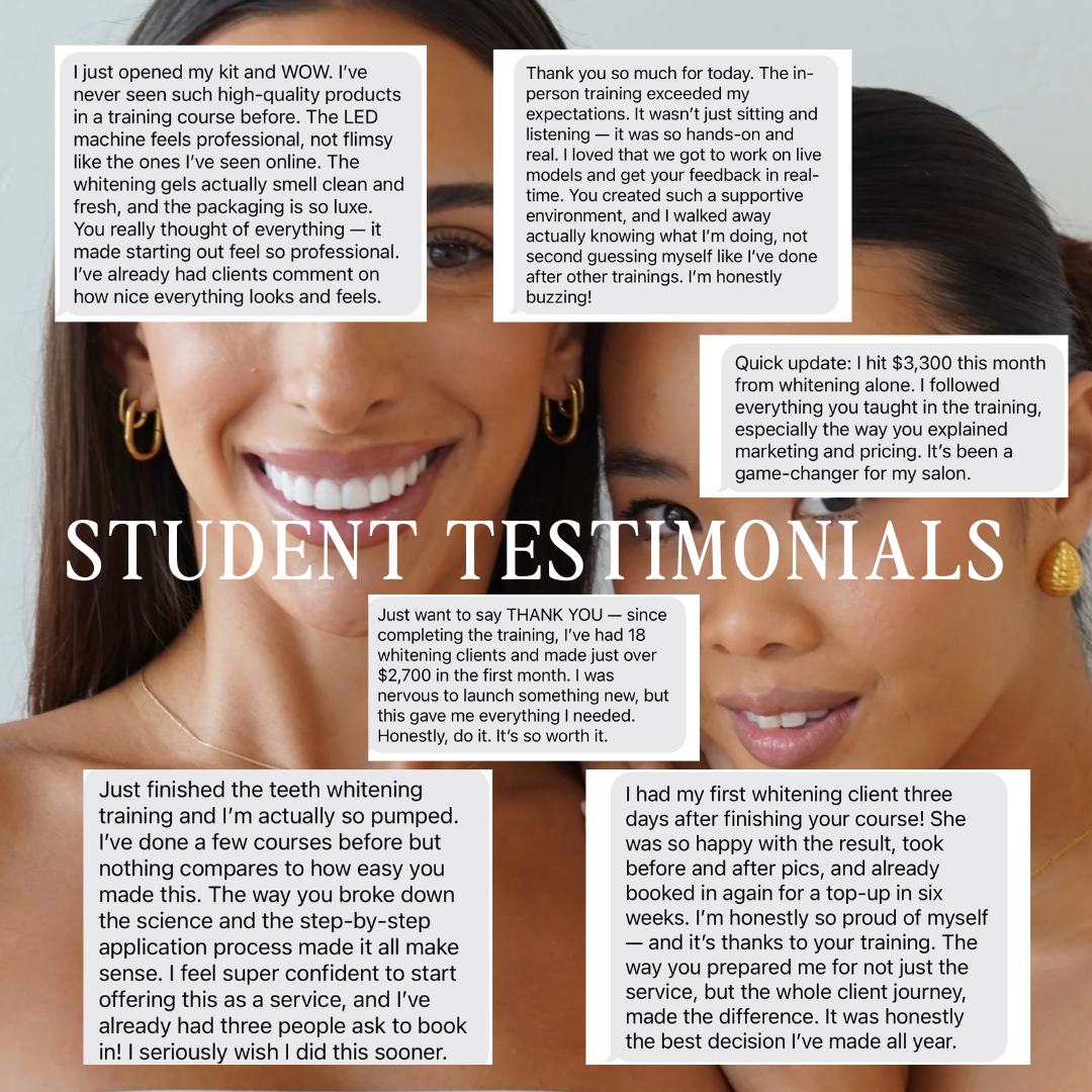 Teeth Whitening &amp; Tooth Gem Online Training + Business Kits