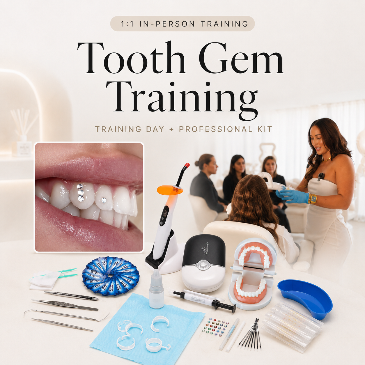 1:1 In-Person Tooth Gem Training Day + Professional Kit